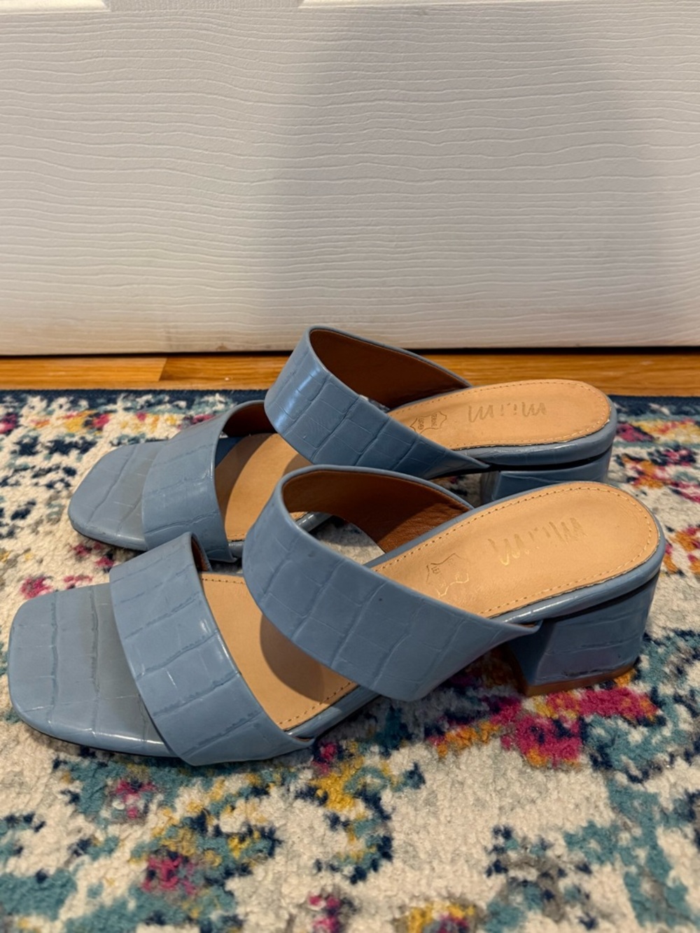 Mi.iM The Kelsey Blue Double Band Alligator Sandal - Women’s 8